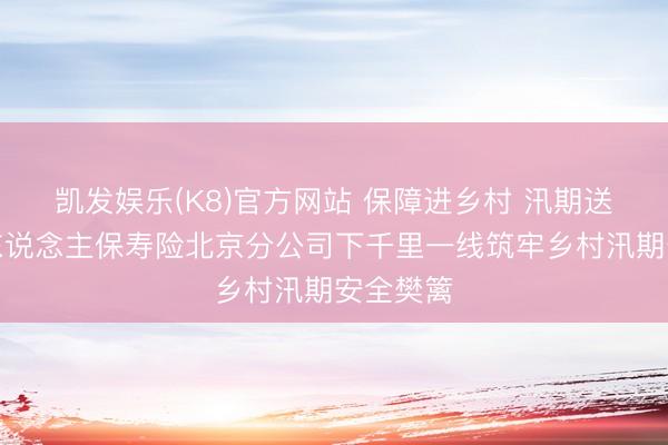 凯发娱乐(K8)官方网站 保障进乡村 汛期送保障：东说念主保寿险北京分公司下千里一线筑牢乡村汛期安全樊篱
